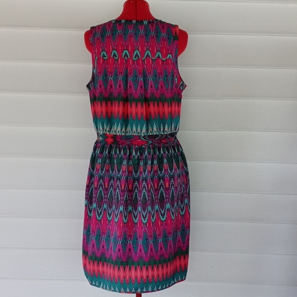 Charlie Jade Colorful Tulip Dress Sz L - Picture 6 of 12